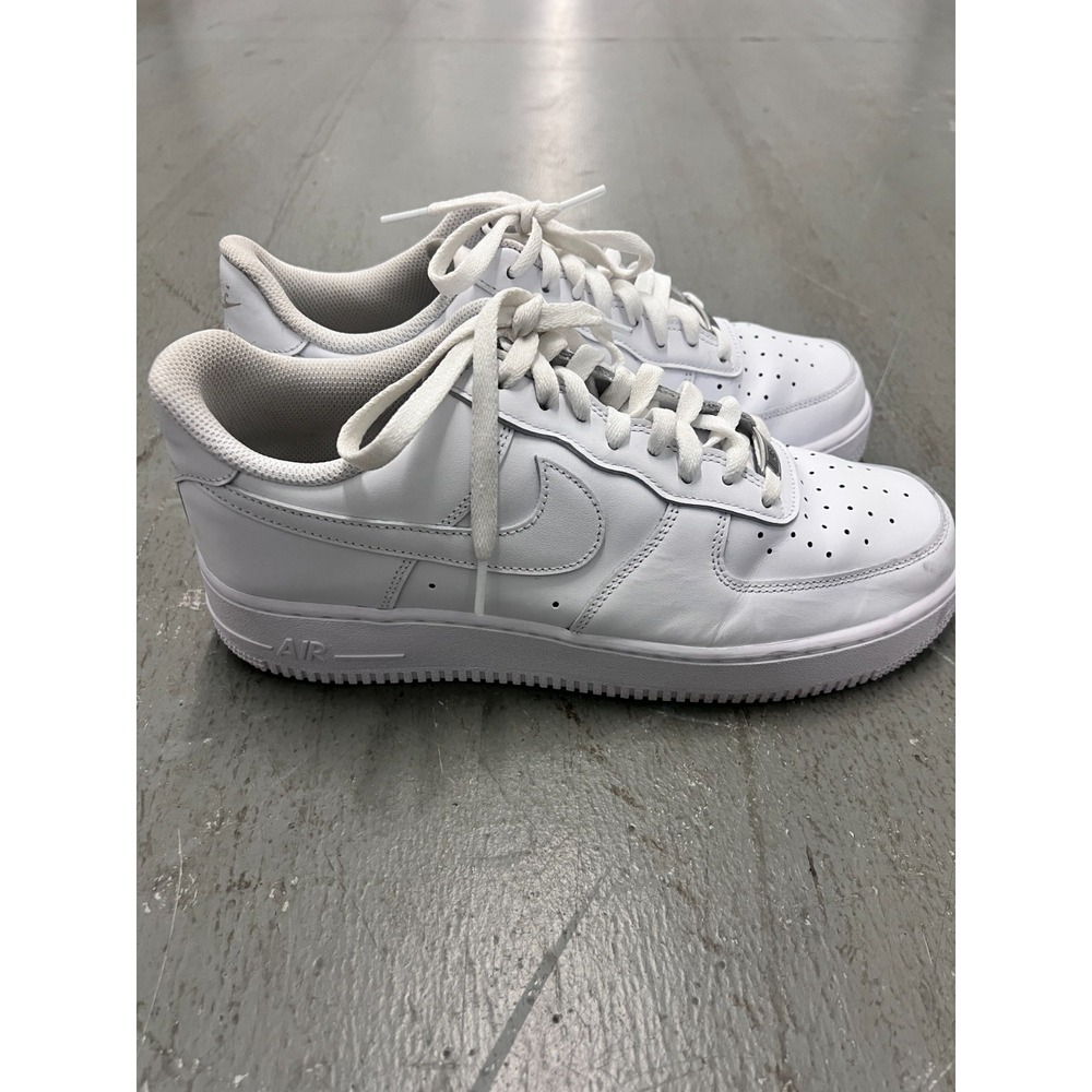 Nike Air Force 1 '07 CW2288-111 Sneaker Mens US 10 White Leather Lifestyle Shoes